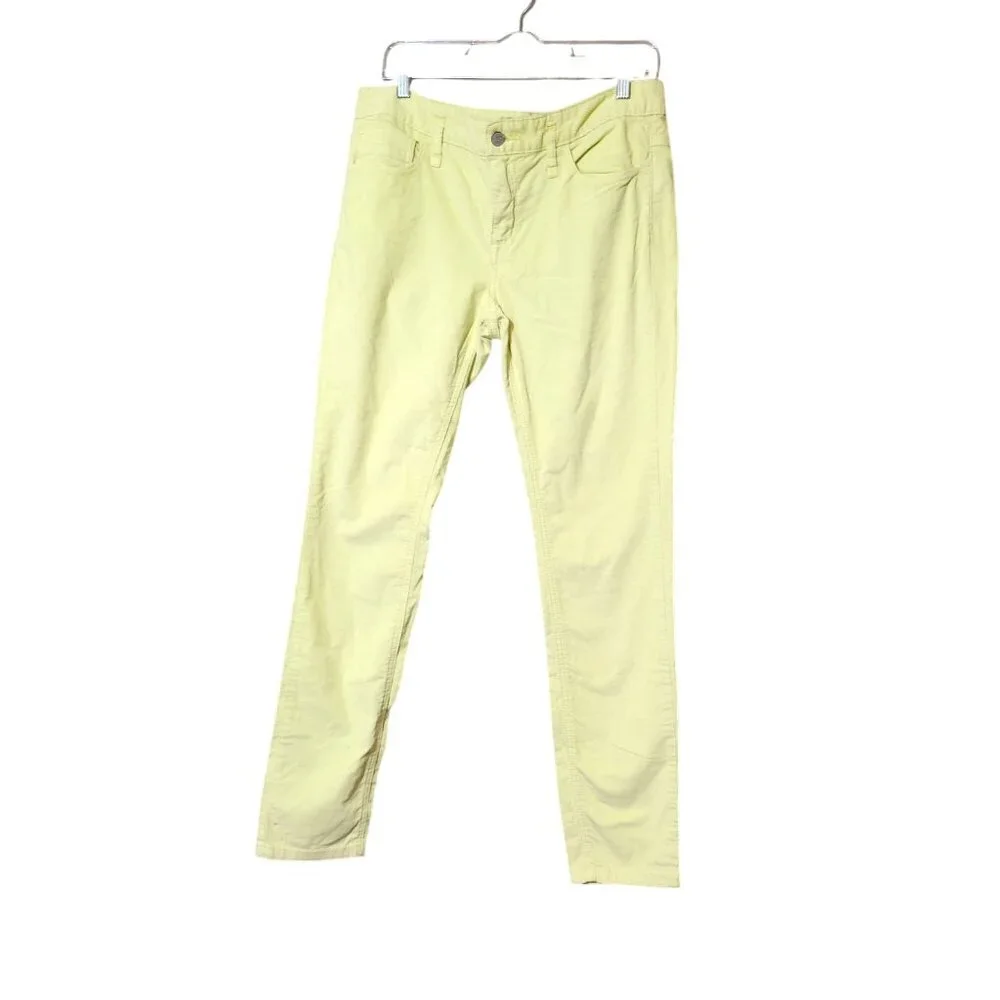 Free People Lime Green Women's Vibrant Colorful Corduroy Skinny Jeans‎ Size 30